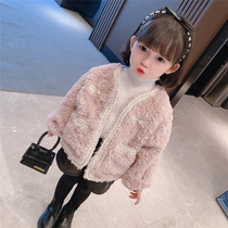 Girls  outerwear autumn and winter clothes 2021 new childrens outerwear childrens autumn and winter girls Western-style sweater