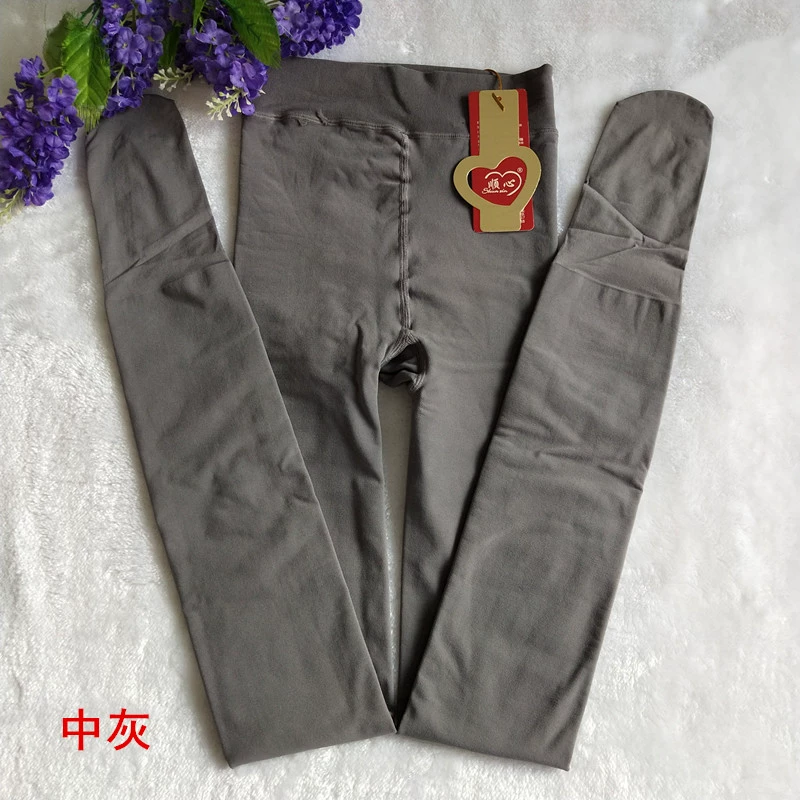 Shunxin 8518 pantyhose mùa thu và mùa đông cộng với nhung mỏng chống đóng cọc vi áp lực một mảnh chân chống đóng vón chân phụ nữ - Vớ sợi tre