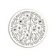 ສີດໍາແລະສີຂາວ retro American ceramic insulated anti-scalding dining table waterproof pot mat Nordic retro round water coaster anti-slip