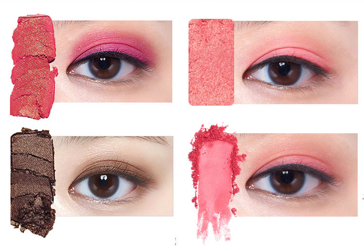 Girly đào bóng mắt đĩa pearlescent matte tự nhiên khỏa thân trang điểm trái đất màu kéo dài không thấm nước không nở mới bắt đầu bảng mắt merzy