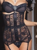 Кружевной летний тонкий корсет, утягивающий пояс на талию, жилет, большой размер, в обтяжку