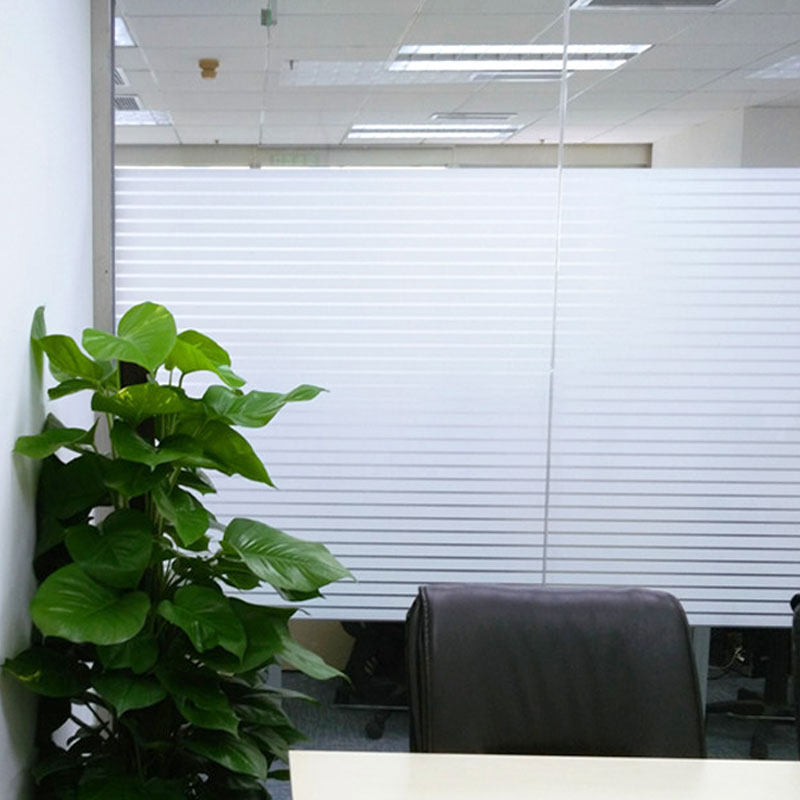Glass adhesive film office frosted horizontal stripes opaque anti-UV shutters sunscreen heat insulation window sticker