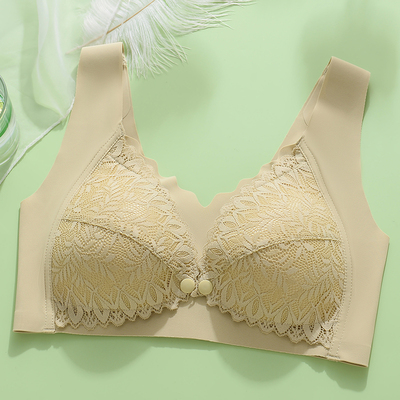 Vest Breastfeeding Intimates Push up and Anti-Sagging Breast Milk Period Maternity Bra Postpartum Feeding Front Buckle Thin Bra — 4