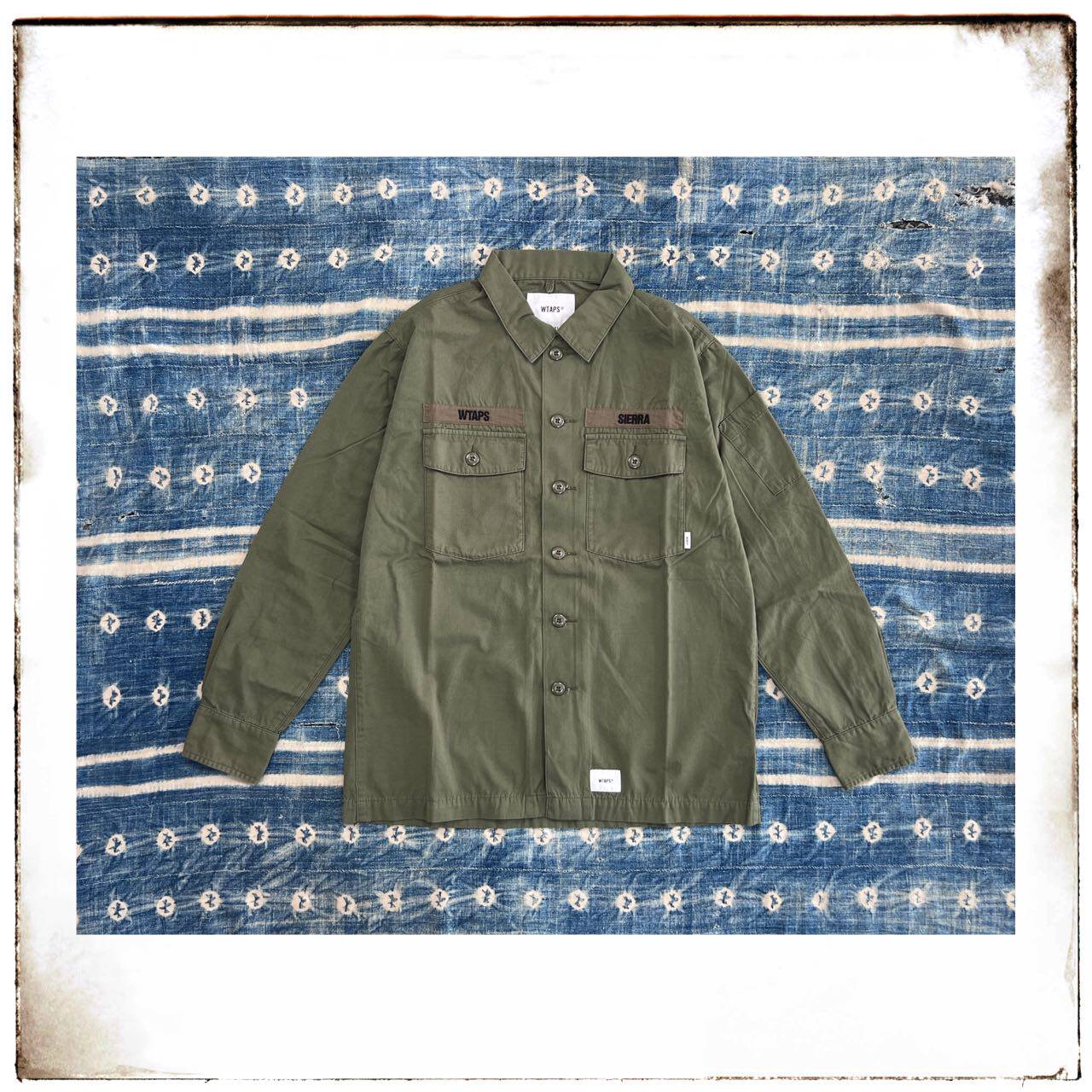 现货WTAPS 19AW BUDS LS / SHIRT.COTTON.RIPSTOP 长袖两袋衬衫！终于