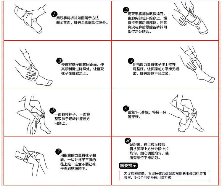 Chaussettes - collants manchon médical de veau - Ref 753919 Image 59