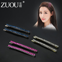 Rhinestone clip hairpin edge clip Korean simple style temperament adult female hairclip side bangs Chuck hairclip