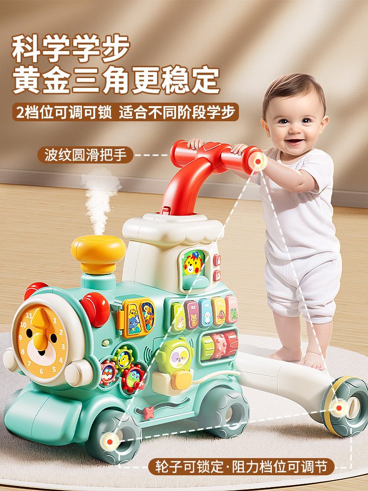 Baby Toy Multifunctional Walker Anti-Rollover Baby First Birthday Gift 2-in-1 Walker Stroller Walking Aid