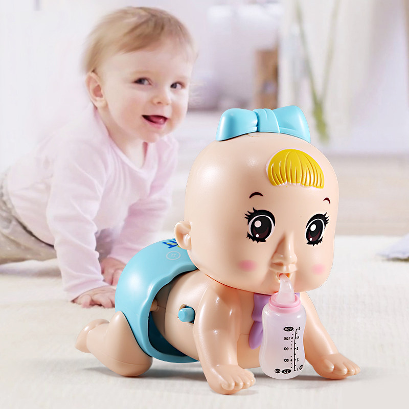 Baby Electric Crawling Doll 0-1-2 Years Old Baby Toy Learning Crawling Toy Baby Guide 0-6-12 months