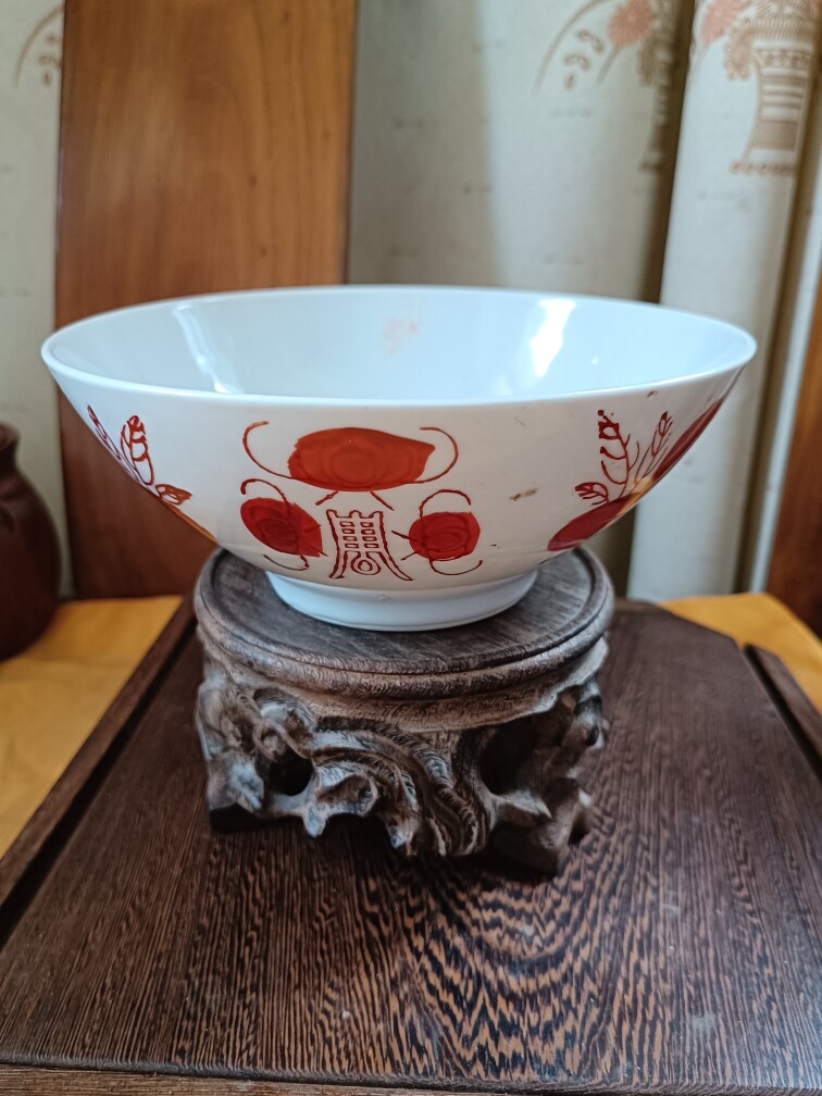 90年代湖南陶瓷中國醴陵描金瓷器大面碗舊湯碗老飯碗-淘寶Taobao | 天貓