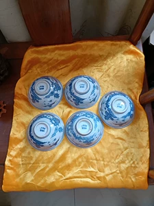Культурная революция Jingde Town People's Foarfain Factory Old Factory Cargo Rice Blue and White Foadain Indus старая чашка чайная чаша для чая суп Суп миска