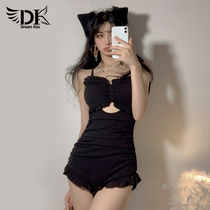 DK2021 new fashion swimsuit female summer conservative cover belly thin conjoined small chest Net red Korean ins swimsuit