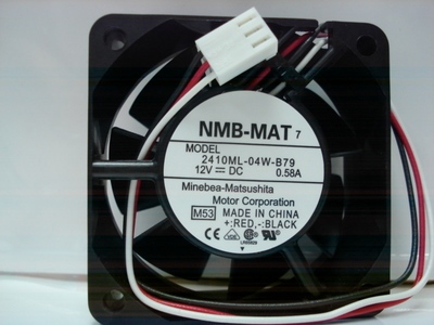 NMB-MAT 2410ML-04W-B79 12V 0 58A 6025 6CM 3-wire high air volume cooling fan
