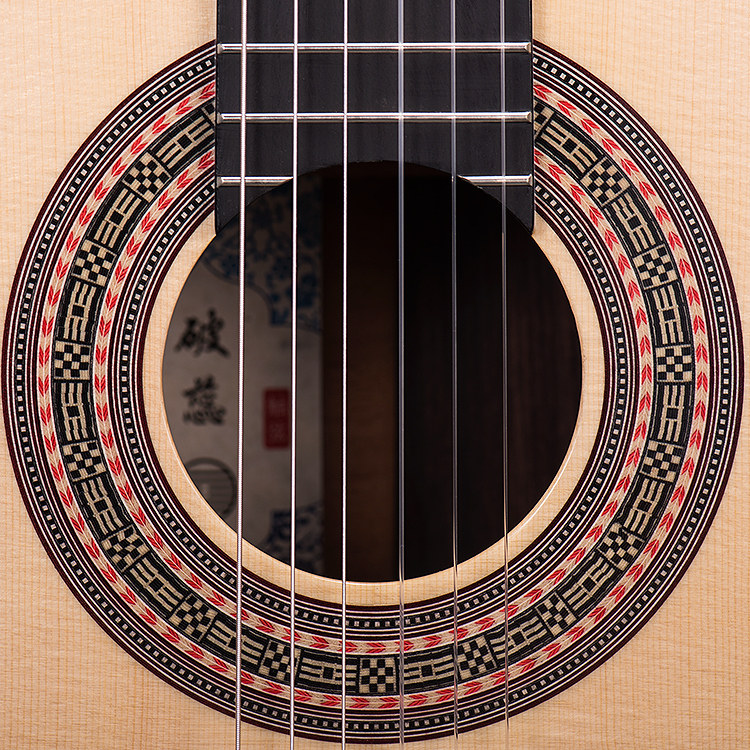 (Touchstrings) Mens Quasi Full Monoclassical Guitar Veneer India rosewood Umwood fingerboard flowers and free of interest 