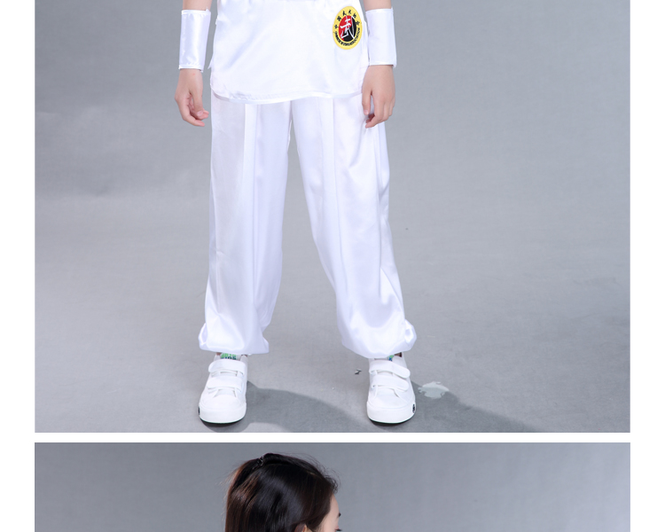 Trang phục biểu diễn võ thuật cho trẻ em biểu diễn mùa hè tay áo dài tập luyện võ thuật Kung Fu thi đấu võ thuật Wufu cửa hàng quần áo biểu diễn cho trẻ em