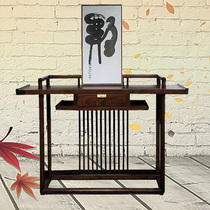 New Chinese style solid wood entrance table for table Zen style end view table Corridor balcony decoration storage side cabinet customization