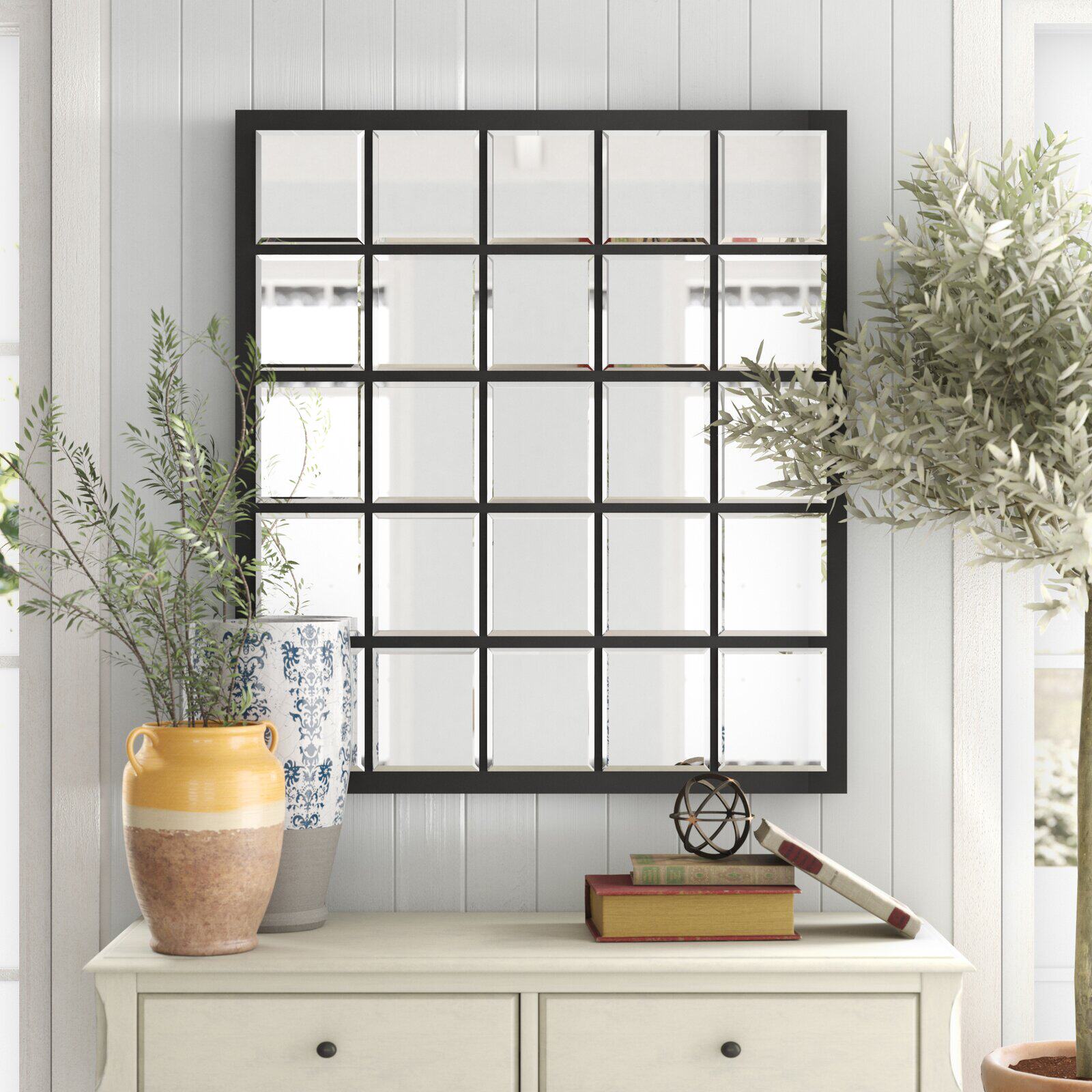 Nordic Iron Art Retro Fake Window Mirror Wall Decoration Mirror Background Wall Fake Windows Living-room Dining Room Sofa Wall-mounted