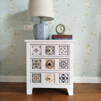 American Mediterranean modern minimalist bedroom drawer solid wood nightstand bedside locker storage cabinet furniture specials