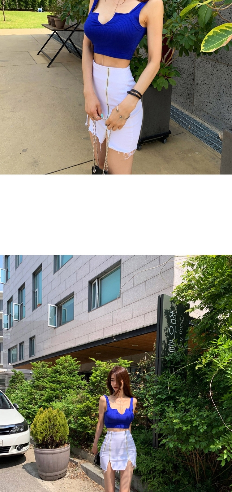 Chic official Trang web chính thức của Hàn Quốc mua váy ngắn gợi cảm Kaikai - Váy chân váy chữ a
