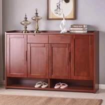 Chinese style shoe cabinet solid wood surface special price domestic door containing economical type simple modern large capacity storage Xuan closed cabinet