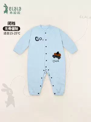 Lala baby Autumn newborn baby jumpsuit boy ha clothes newborn clothes 0-1 year old