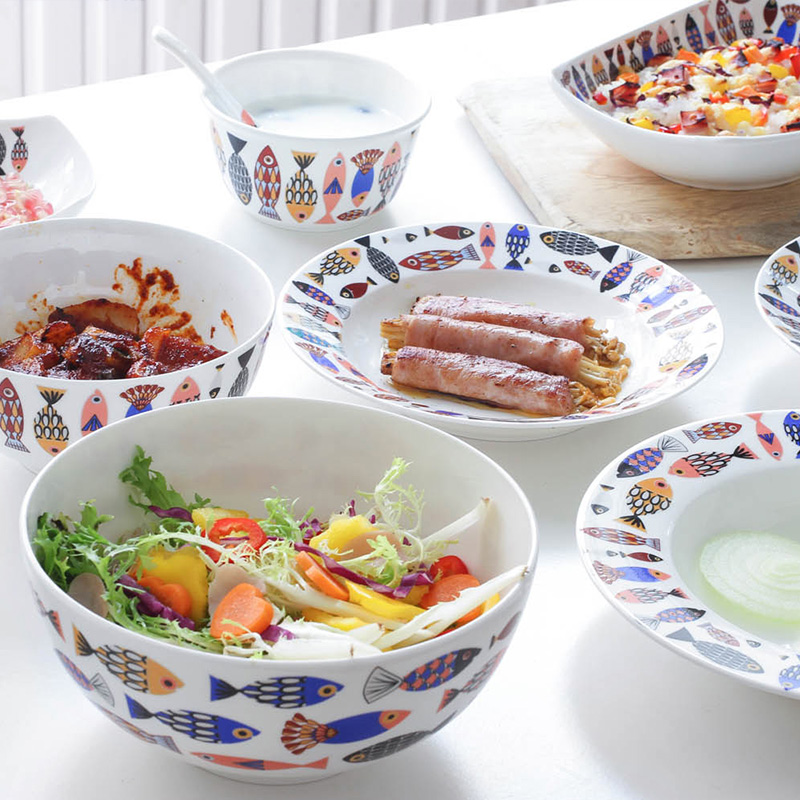 Denmark, blue fish ipads bowls creative dish plate tableware portfolio ceramic bowl dish dish soup plate flat sheet is tasted suit