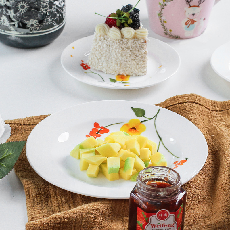 North house ceramics cherry series ceramic tableware plate steak western food dish dish dish home plates