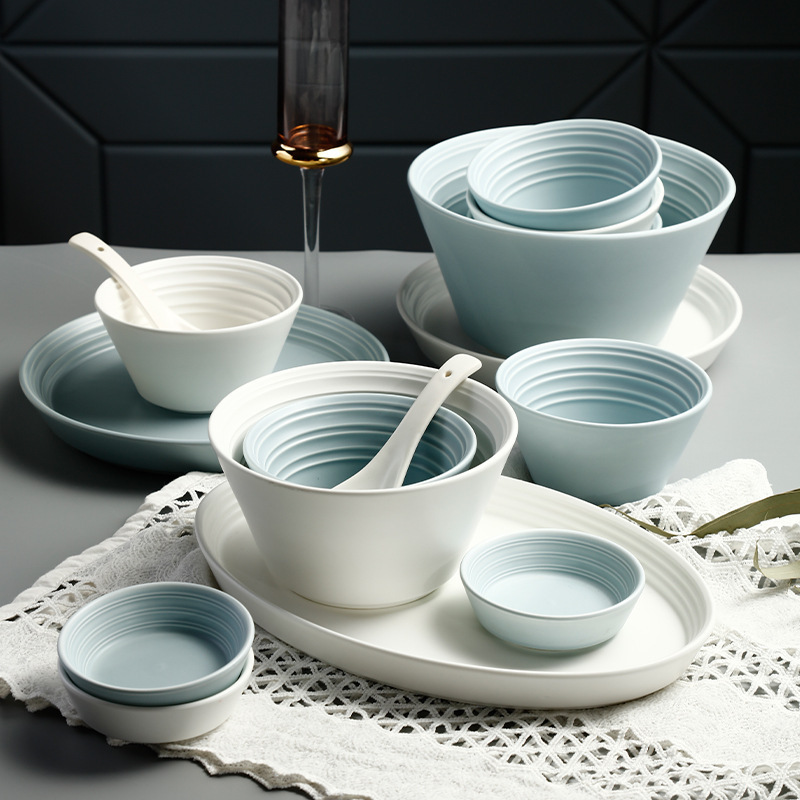 North house ceramics ceramic bowls Nordic household utensils to eat noodles in soup bowl of rice bowl dish dishes suit plate
