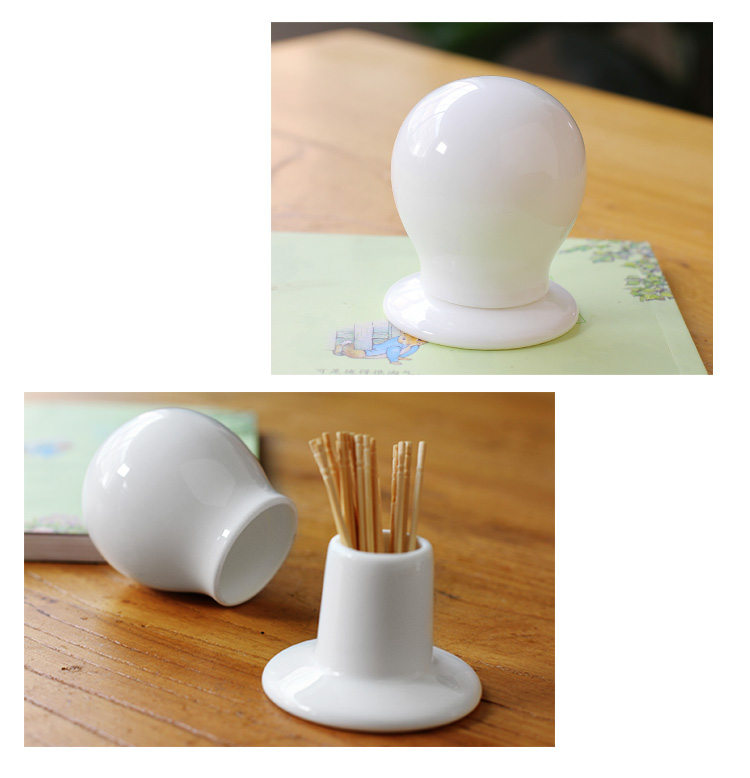 Pure white ceramic toothpick box of household condiment jar of salt and pepper bottle kitchen gadgets spoon sauce dish