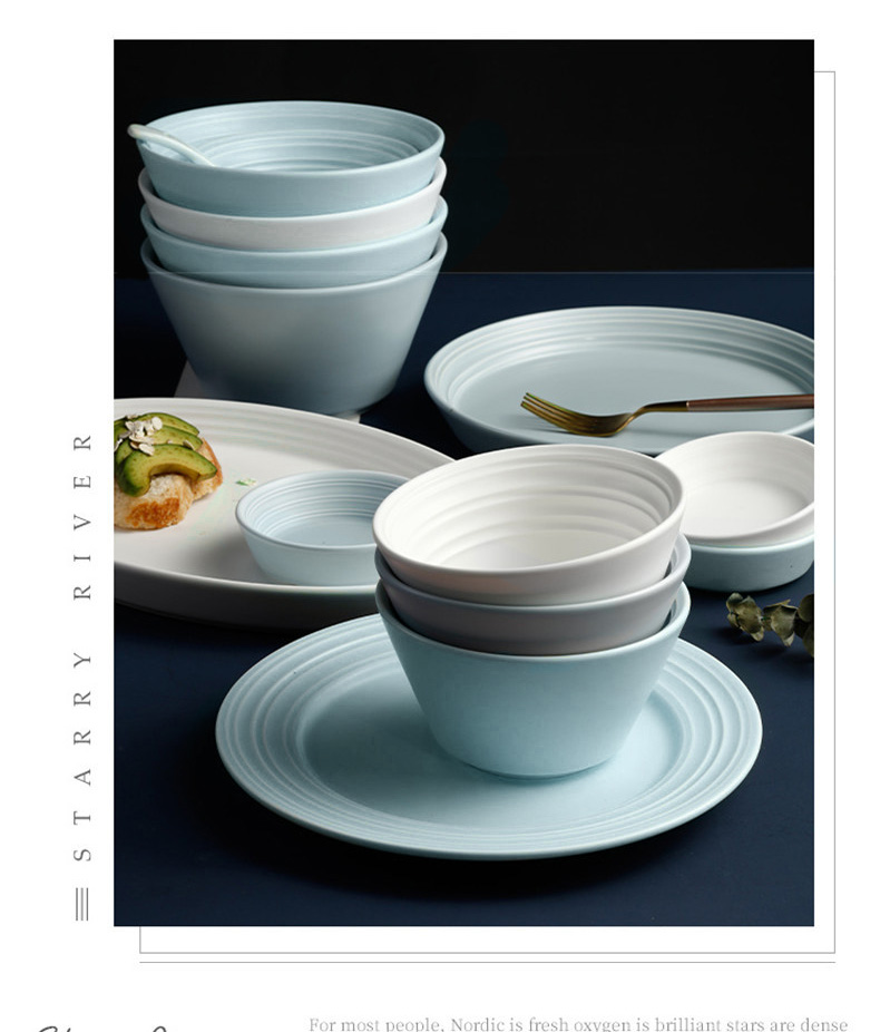 North house ceramics ceramic bowls Nordic household utensils to eat noodles in soup bowl of rice bowl dish dishes suit plate