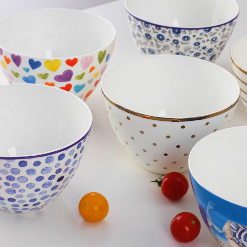 North house ceramics export tail ipads porcelain straight salad bowl trumpet rainbow such use