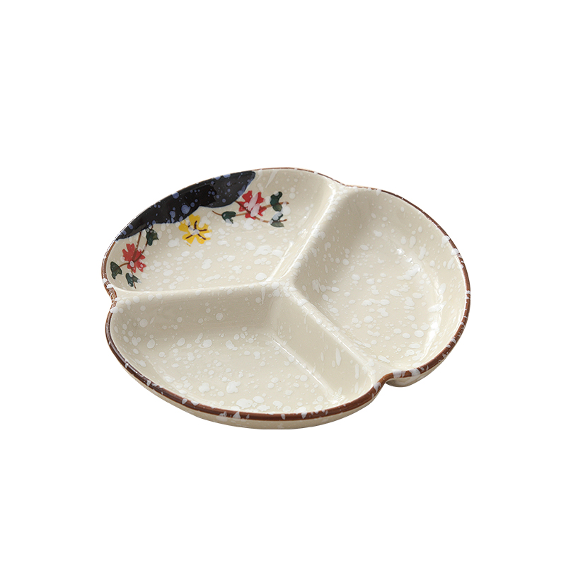 Japanese and children more than three tray was breakfast tray ceramic household means tray dish plate plate plate