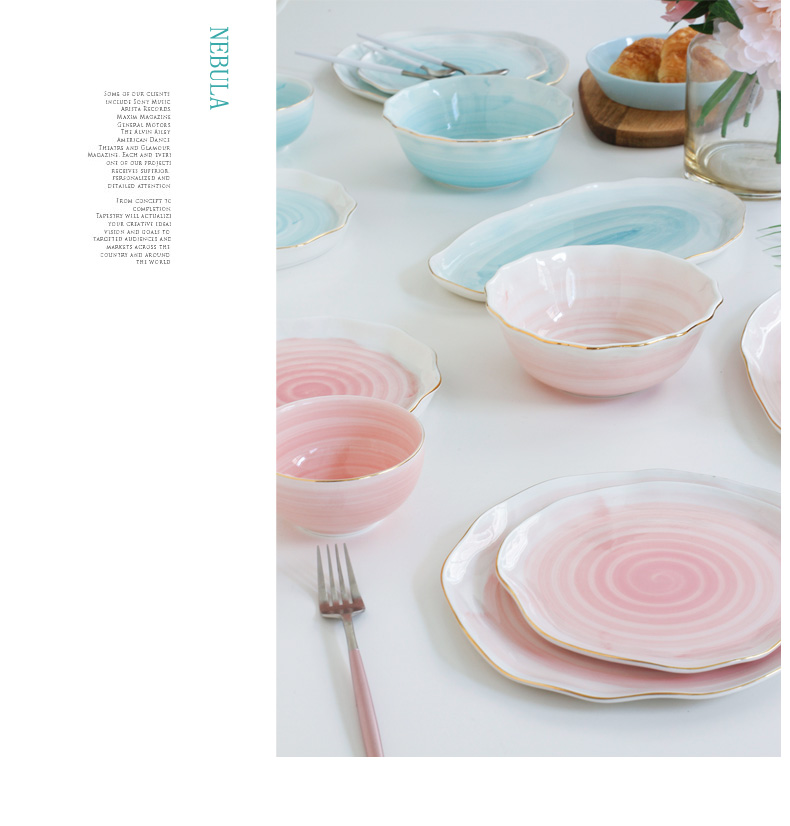 North house ceramics nebula Japanese ceramics tableware bowls plates free combination steak dish dish of rice bowls of soup bowl
