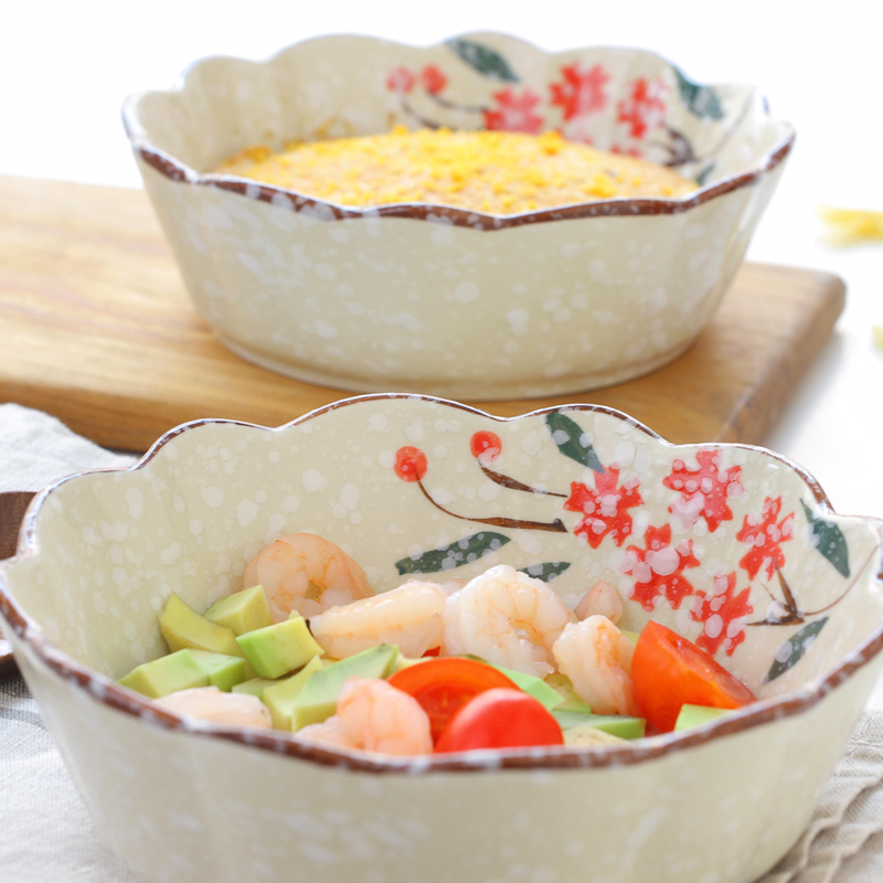 Under the glaze color hand - made three - color small bowl of fruit salad bowl, lovely creative household ceramics baked snack bowl bowl for the job