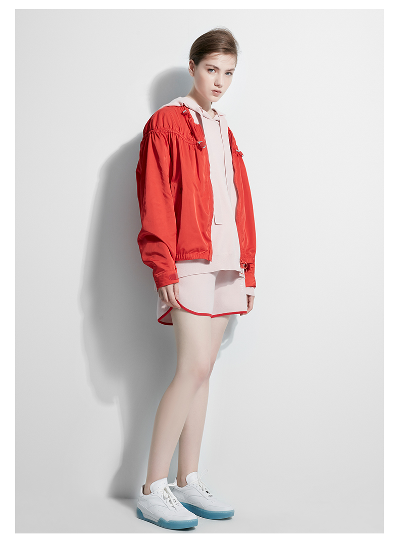 IIIVIVINIKO Wei Wei lưng giữa eo cong dệt kim mở C818003603A - Quần short quần short jean nữ giá rẻ