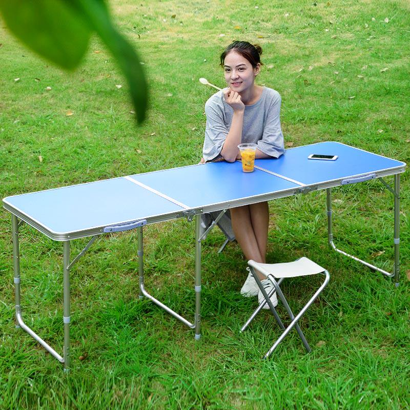 Lanyu 1 8 meters outdoor folding table Aluminum alloy stall folding table Stall table folding portable multi-function