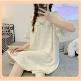 Пижама, сексуальная милая летняя тонкая хлопковая юбка, короткий рукав, популярно в интернете, коллекция 2022