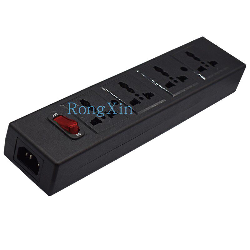 Pin word plug cabinet PDU with black with switch indicator universal conversion row socket one turn four can be wired