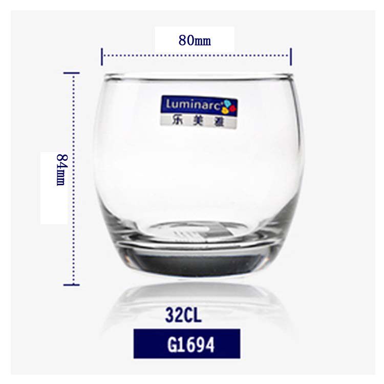 Lemeria water cup tea cup heat resistant water glass round transparent glass cup whisky cup juice foreign wine glass lemon