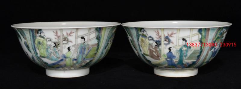 中国　清時代　斗彩　蓮鳥紋　大清光緒年製銘 中国清時代斗彩蓮鳥紋大清光緒年製銘