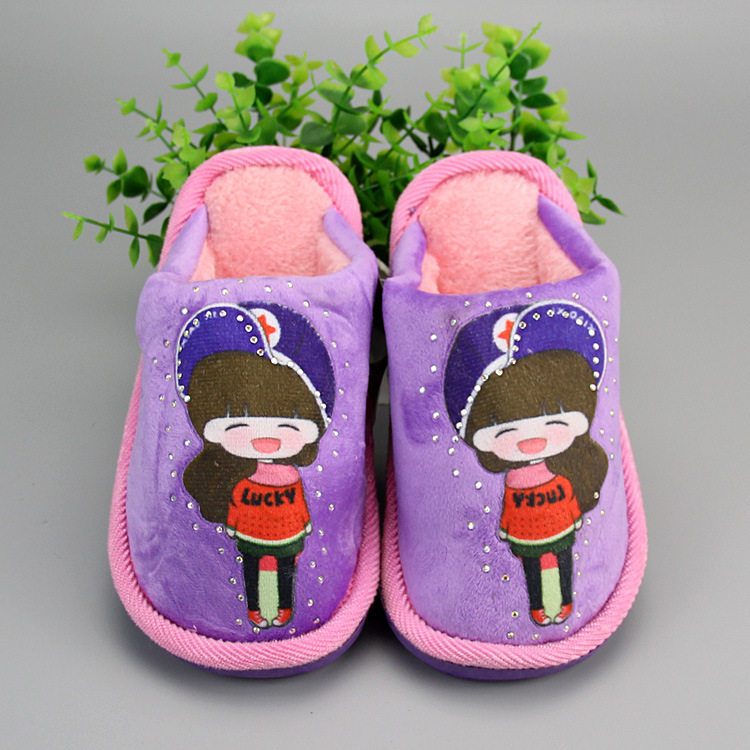 Pantoufles enfants en suède pour hiver - Ref 1020276 Image 60