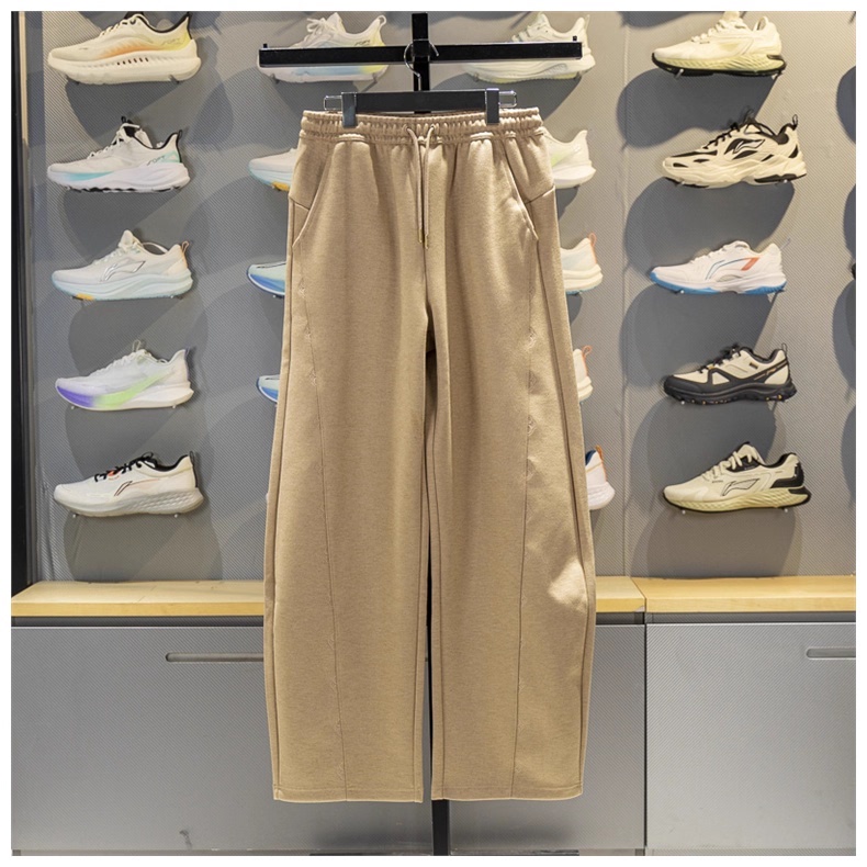 Li Ning Women's Sweatpants 2025 Winter New Chinese Culture Series Flat-Cut Loose Banana Pants Aklv912