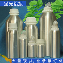 Anti-theft cap with inner stopper for good sealing Polished aluminum bottle for packaging of cosmetic essential oil reagents