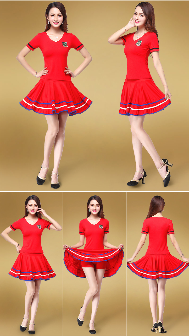 Đầm dự tiệc vuông 2018 mới diện modal ngắn tay ngắn mùa hè Yang Liping dance dance quần áo nữ - Khiêu vũ / Thể dục nhịp điệu / Thể dục dụng cụ giày khiêu vũ nữ