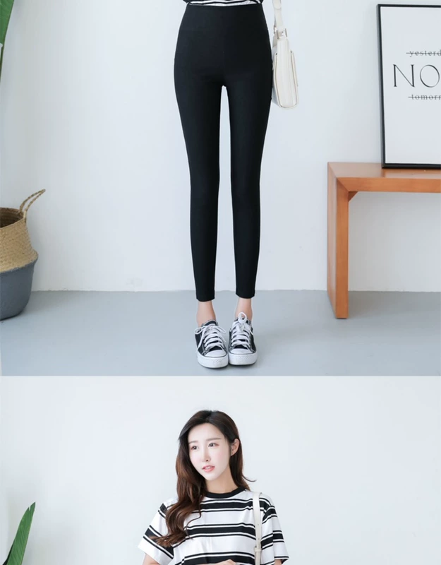 Cộng với quần legging nhung dài cạp cao quần cạp cao cạp cao siêu dài quần nữ dài xuân thu đông size lớn