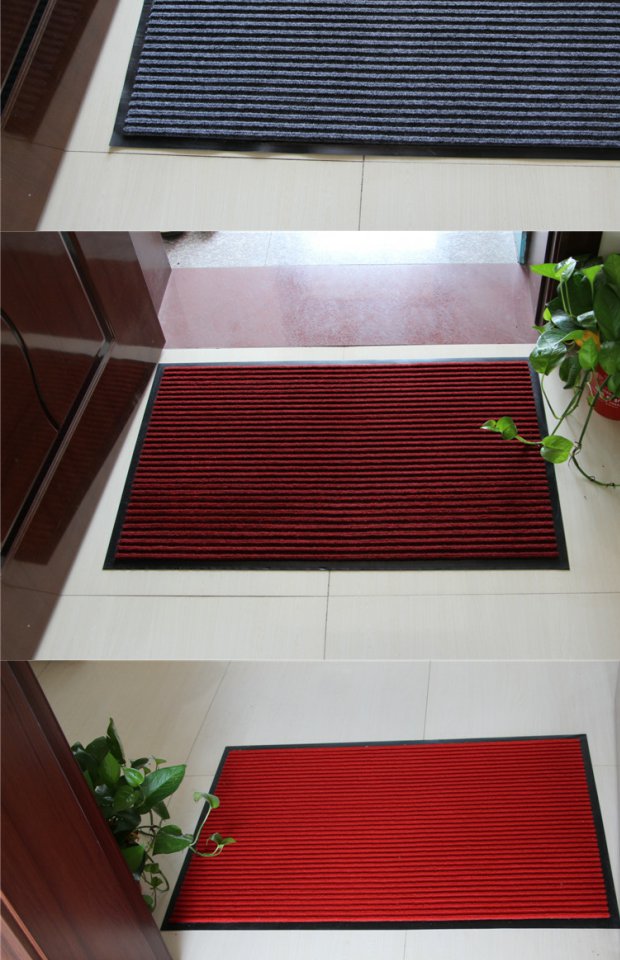 Có thể được cắt thảm tùy chỉnh PVC thấm đôi sọc bụi cửa mat foyer mat hành lang thảm - Thảm thảm nhung trải giường
