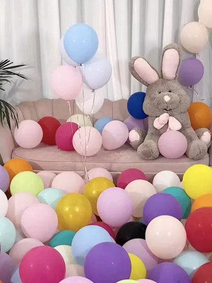 马卡龙色气球大包500个1000个结婚生日装饰酒吧KTV美容院开业活动