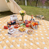 INS Nordic Net Red Cartoon Waterproof Thickened increase outdoor Spring Lawn Lawn Picnic Mat Wild Cooking Beach Crawling Mat
