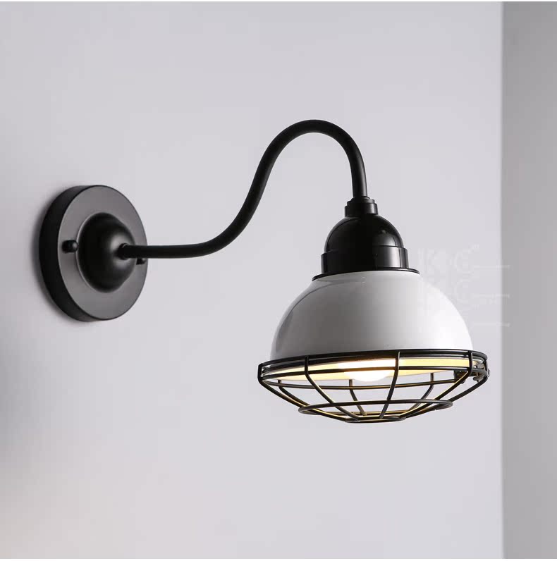 Gooseneck Barn Cage Sconce E27 Light Wall Mounted Lamp Indoors Lighting Fixture eBay