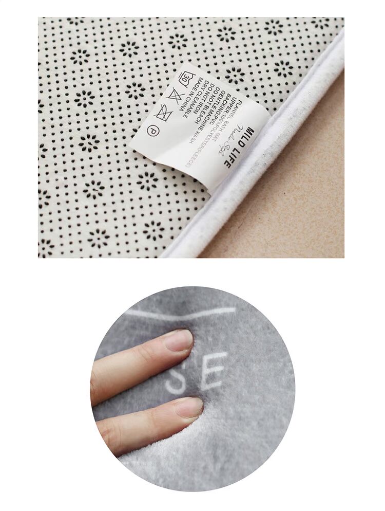 Cuộc sống nhà nước phong cách Bắc Âu đơn giản thảm màu đen và trắng thư chống trượt đệm phòng tắm vào thảm cửa phòng ngủ - Thảm sàn thảm chùi chân đế cao su