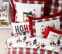 Festive Foreign Trade Christmas Series Pure Cotton Velvet Solid Embroidered Pillow Close To Pillow Waist Pillow Multiple
